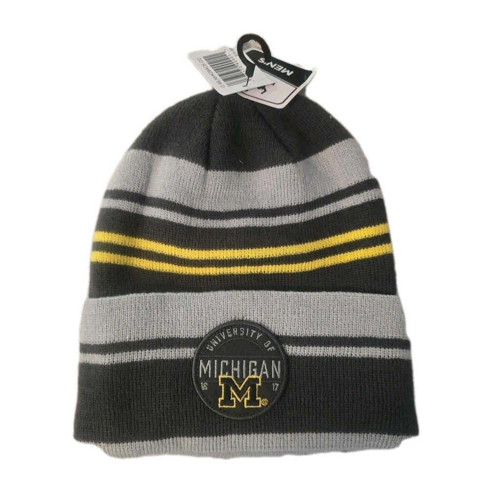 University Of Michigan Wolverines Beanie Hat Pom - NCAA FOOTBALL